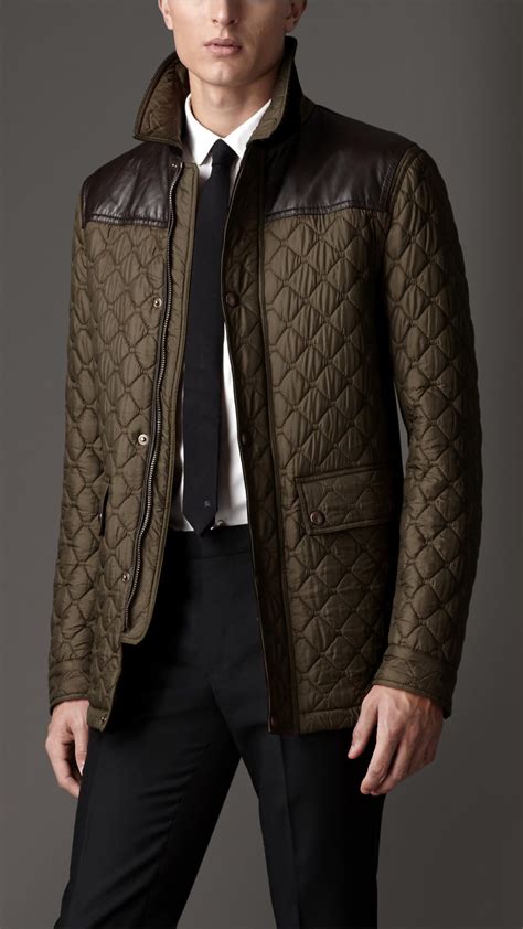 lederjacke herren burberry|Burberry.